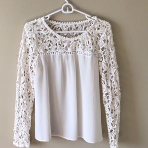 Long sleeve lace blouse